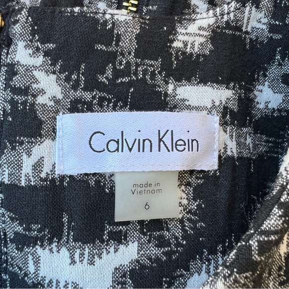 Calvin Klein Black and White Midi Dress Women’s Size 6 - Picture 7 of 8